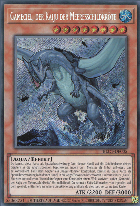 Gameciel, der Kaiju der Meeresschildkröte BLC1-DE005 Secret Rare Deutsch