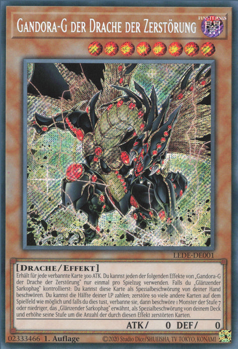 Gandora-G der Drache der Zerstörung (V.1) LEDE-DE001 Secret Rare Deutsch