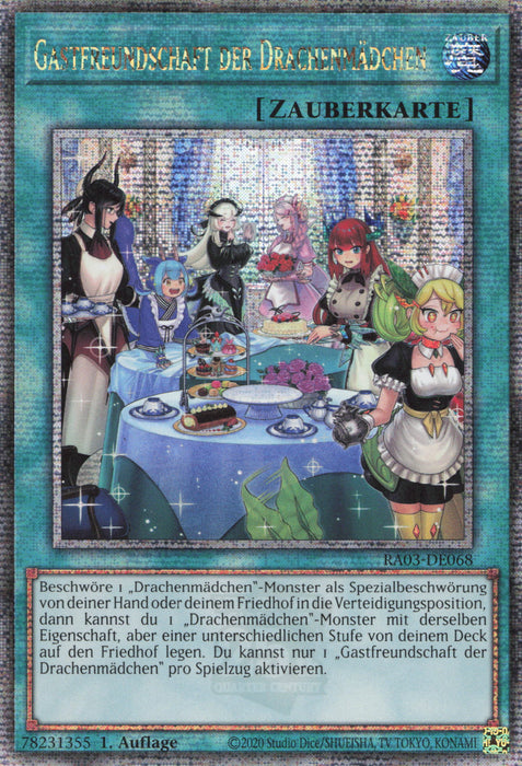 Gastfreundschaft der Drachenmädchen (V.6) RA03-DE068 Quarter Century Secret Rare Deutsch