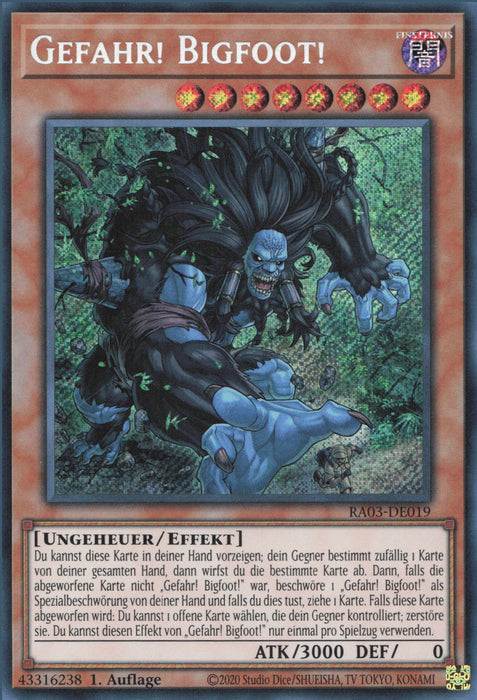 Gefahr! Bigfoot! (V.5) RA03-DE019 Secret Rare Deutsch