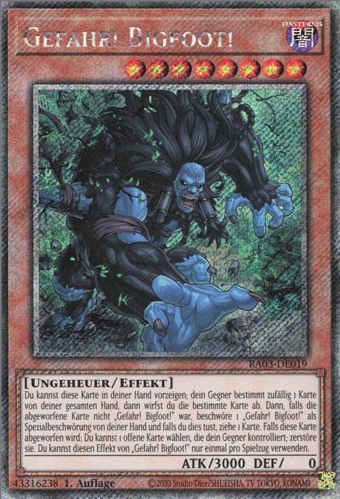 Gefahr! Bigfoot! (V.7) RA03-DE019 Platinum Secret Rare Deutsch