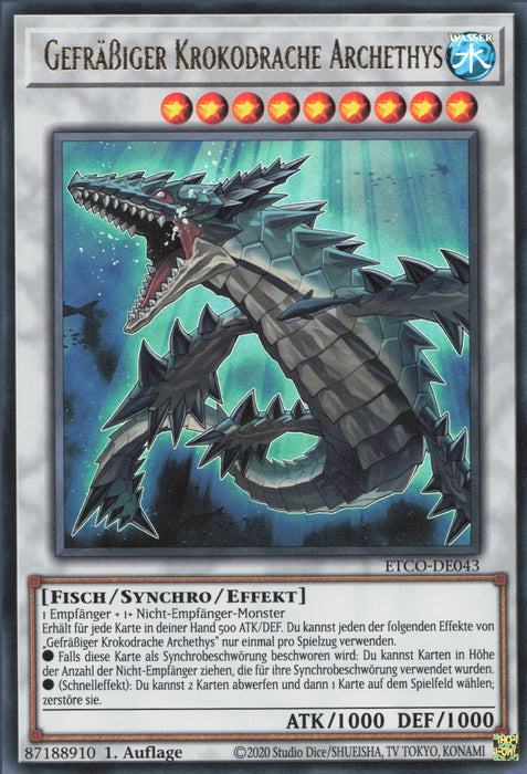 Gefräßiger Krokodrache Archethys ETCO-DE043 Ultra Rare