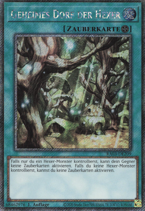 Geheimes Dorf der Hexer (V.1) RA03-DE209 Platinum Secret Rare Deutsch