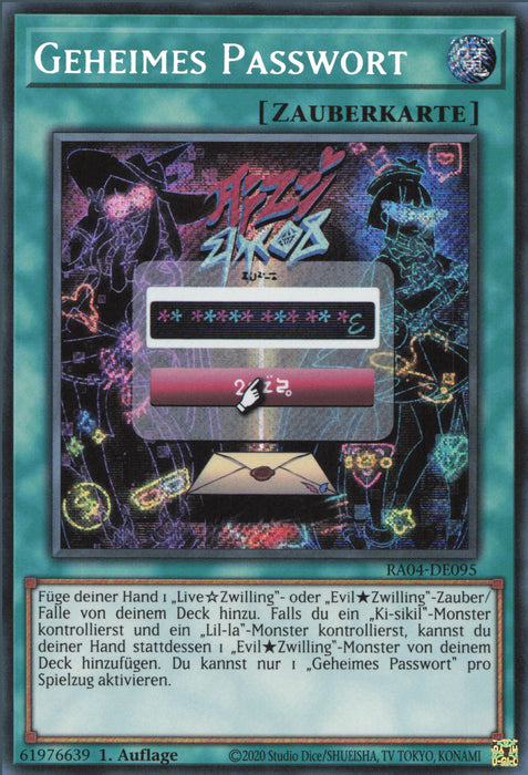 Geheimes Passwort (V.3) RA04-DE095 Secret Rare Deutsch