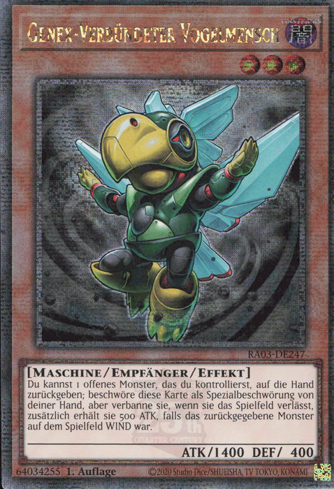 Genex-Verbündeter Vogelmensch (V.2) RA03-DE247 Quarter Century Secret Rare Deutsch