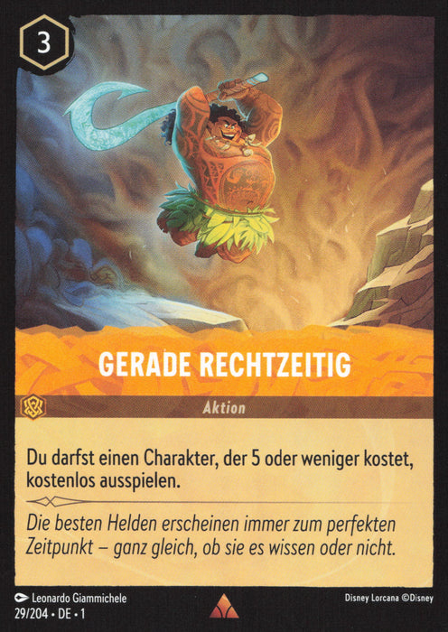 Gerade Rechtzeitig 1TFC-029 Rare Deutsch