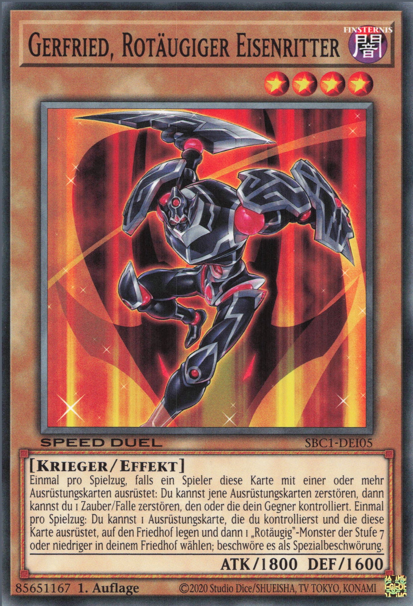 Yu-Gi-Oh! Gerfried, Rotäugiger Eisenritter