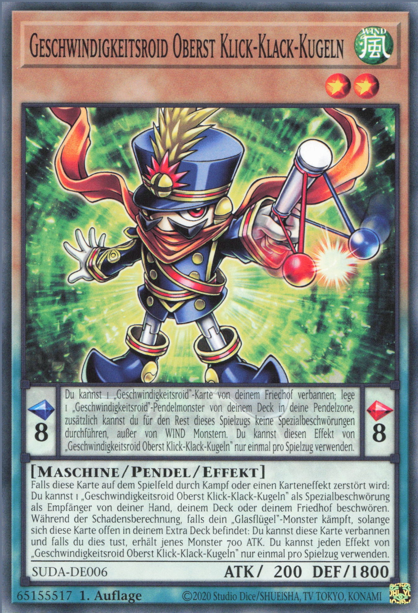 Yu-Gi-Oh! Geschwindigkeitsroid Oberst Klick-Klack-Kugeln