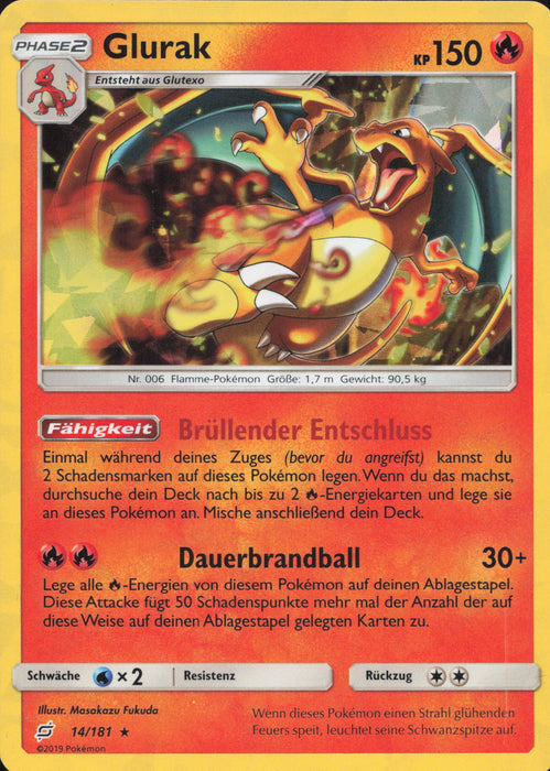 Glurak TEU-14 Rare Deutsch