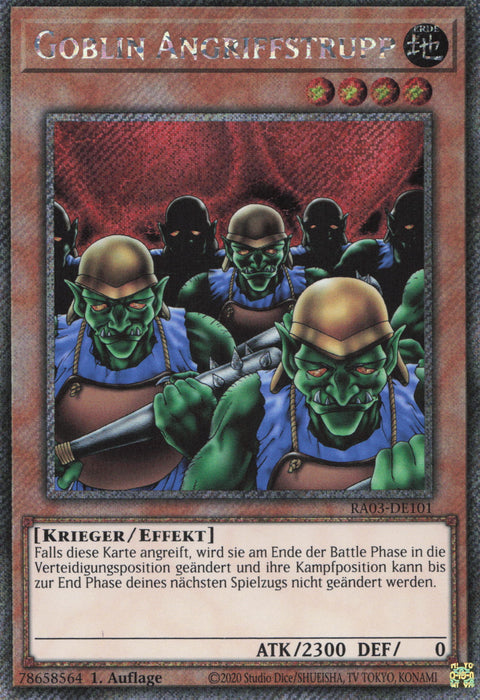 Goblin Angriffstrupp (V.1) RA03-DE101 Platinum Secret Rare Deutsch