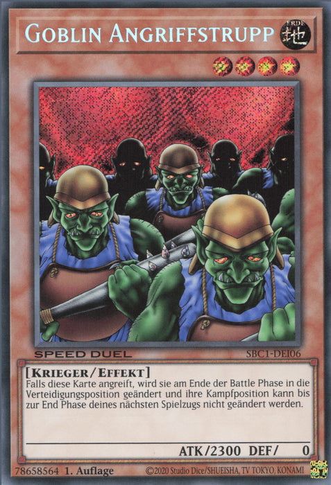 Goblin Angriffstrupp (V.2) SBC1-DEI06 Secret Rare Deutsch