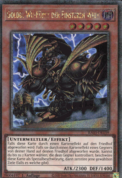 Goldd, Wu-Fürst der Finsteren Welt (V.2) RA03-DE159 Quarter Century Secret Rare Deutsch