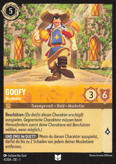 Goofy - Musketier 1TFC-004 Uncommon Deutsch
