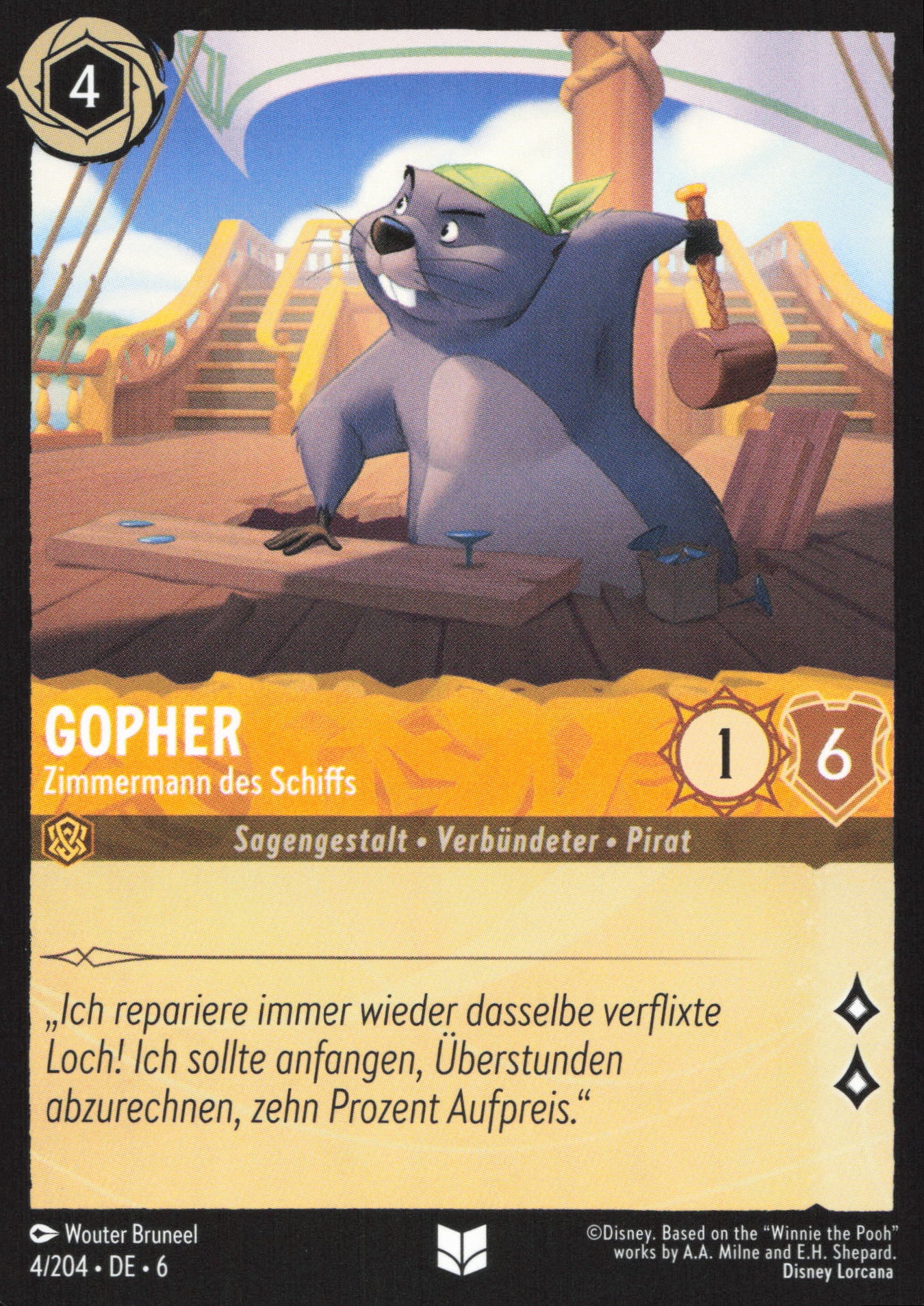 Alle Gopher Charakterkarten in Disney Lorcana