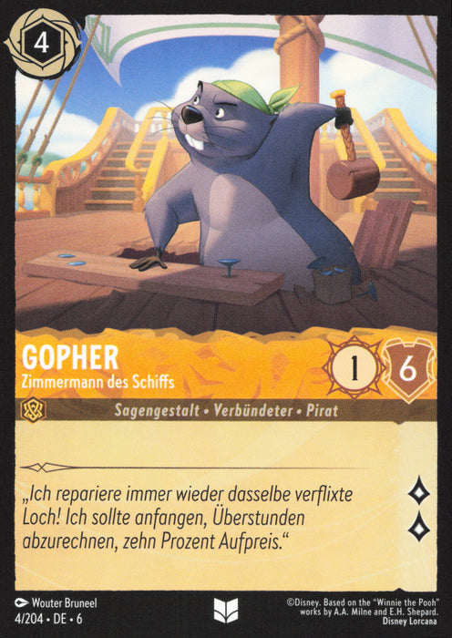 Gopher - Zimmermann des Schiffs 6AZS-004 Uncommon Deutsch