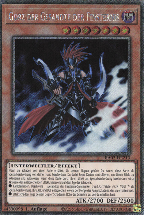 Gorz der Gesandte der Finsternis (V.1) RA03-DE210 Platinum Secret Rare Deutsch