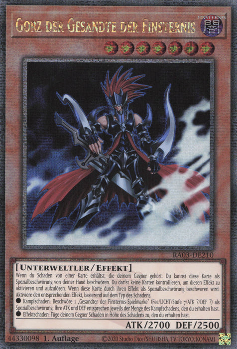 Gorz der Gesandte der Finsternis (V.2) RA03-DE210 Quarter Century Secret Rare Deutsch
