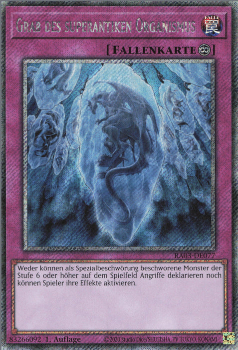 Grab des Superantiken Organismus (V.4) RA03-DE077 Platinum Secret Rare Deutsch