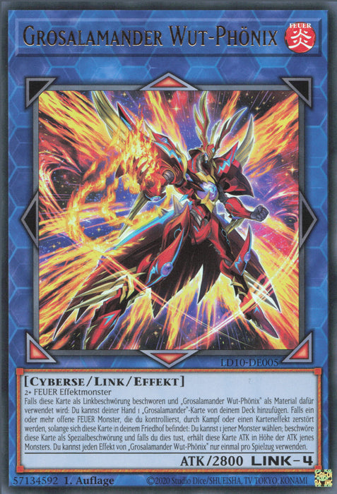 Grosalamander Wut-Phönix LD10-DE005 Ultra Rare Deutsch