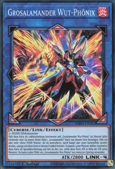 Grosalamander Wut-Phönix (V.1) RA04-DE083 Super Rare Deutsch