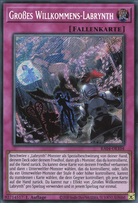 Großes Willkommens-Labrynth (V.3) RA04-DE104 Secret Rare Deutsch