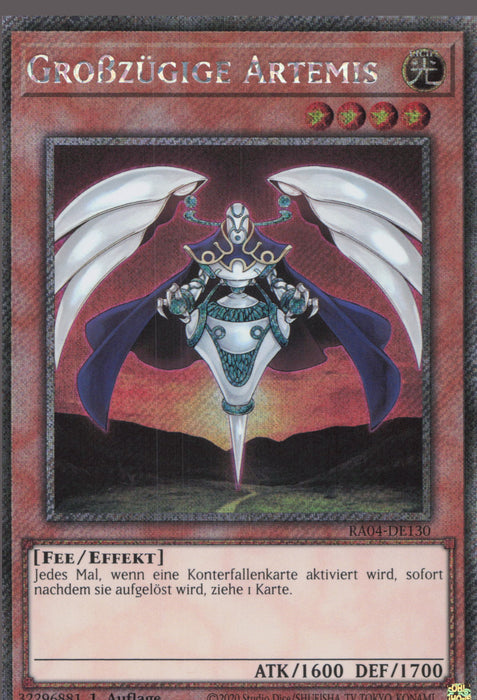 Großzügige Artemis (V.1) RA04-DE130 Platinum Secret Rare Deutsch