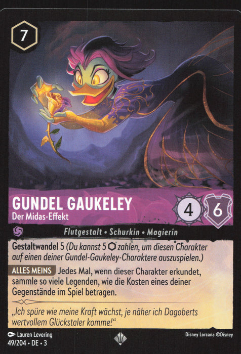 Gundel Gaukeley - Der Midas-Effekt 3INK-049 Super Rare Deutsch