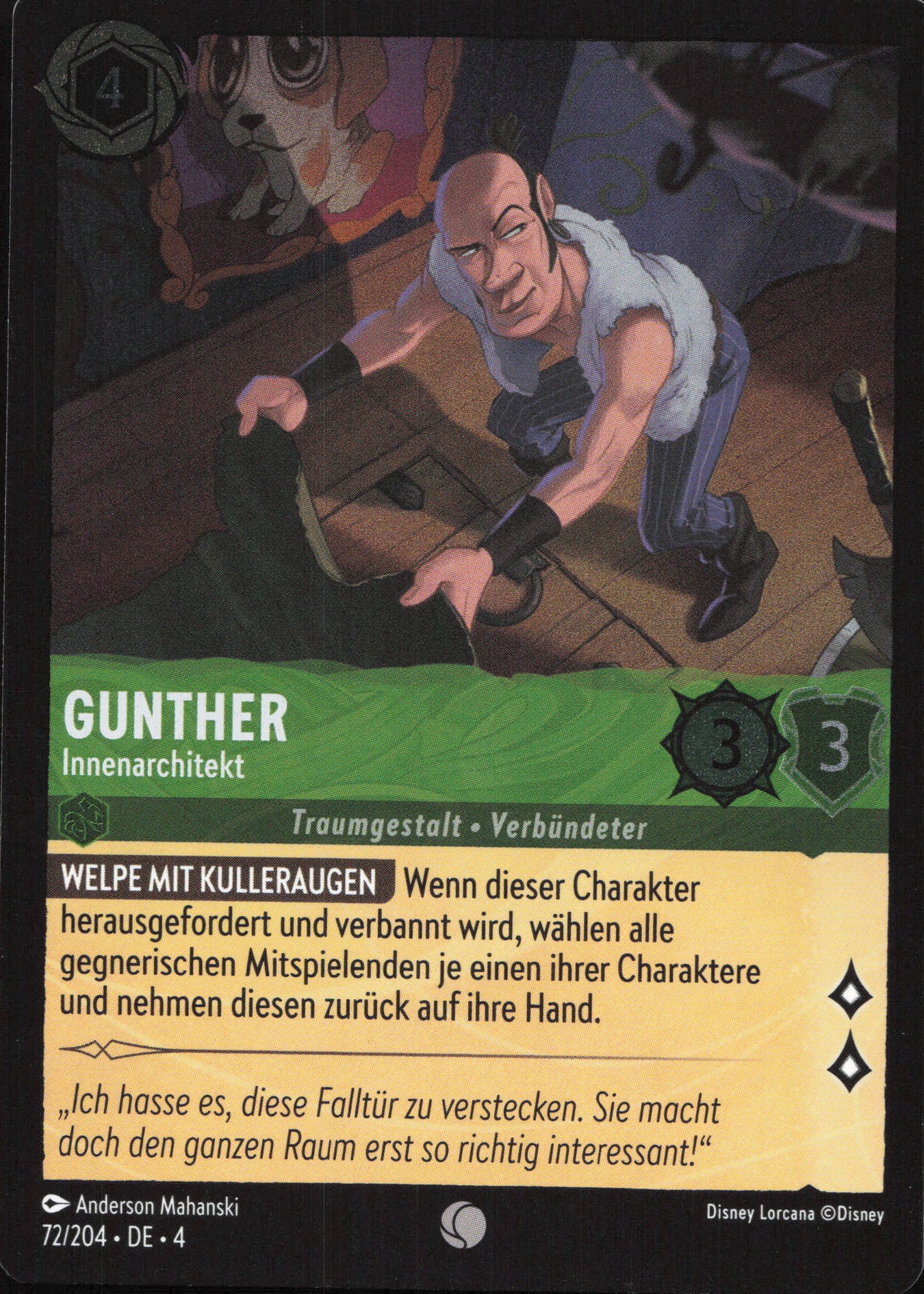 Alle Gunther Charakterkarten in Disney Lorcana