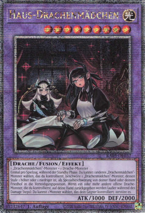 Haus-Drachenmädchen (V.6) RA03-DE037 Quarter Century Secret Rare Deutsch