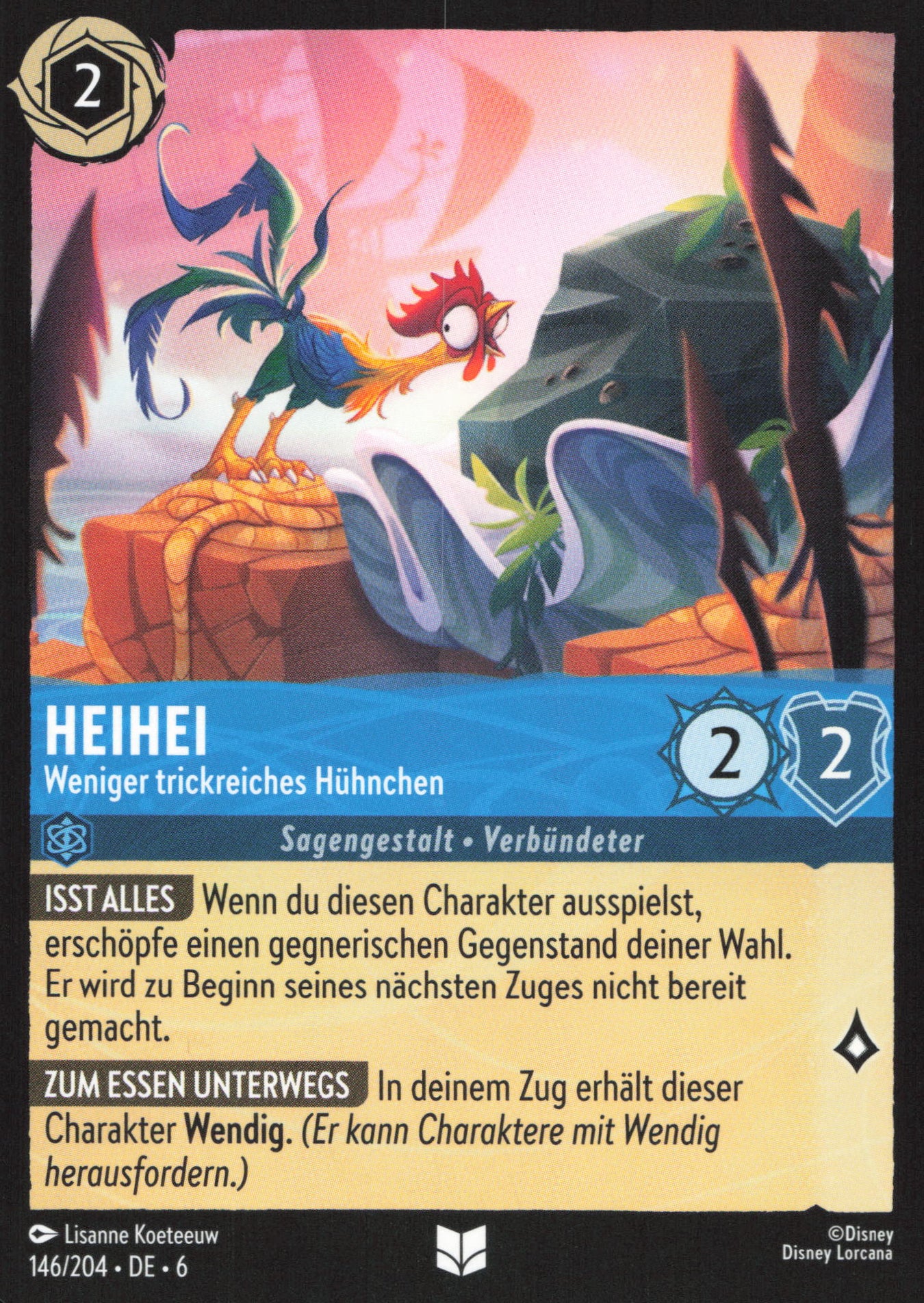 Alle HeiHei Charakterkarten in Disney Lorcana