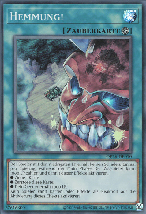 Hemmung! OP26-DE010 Super Rare Deutsch