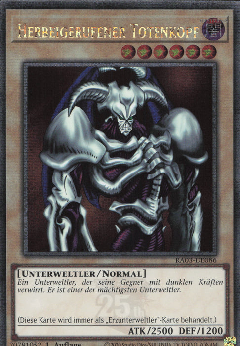 Herbeigerufener Totenkopf (V.2) RA03-DE086 Quarter Century Secret Rare Deutsch
