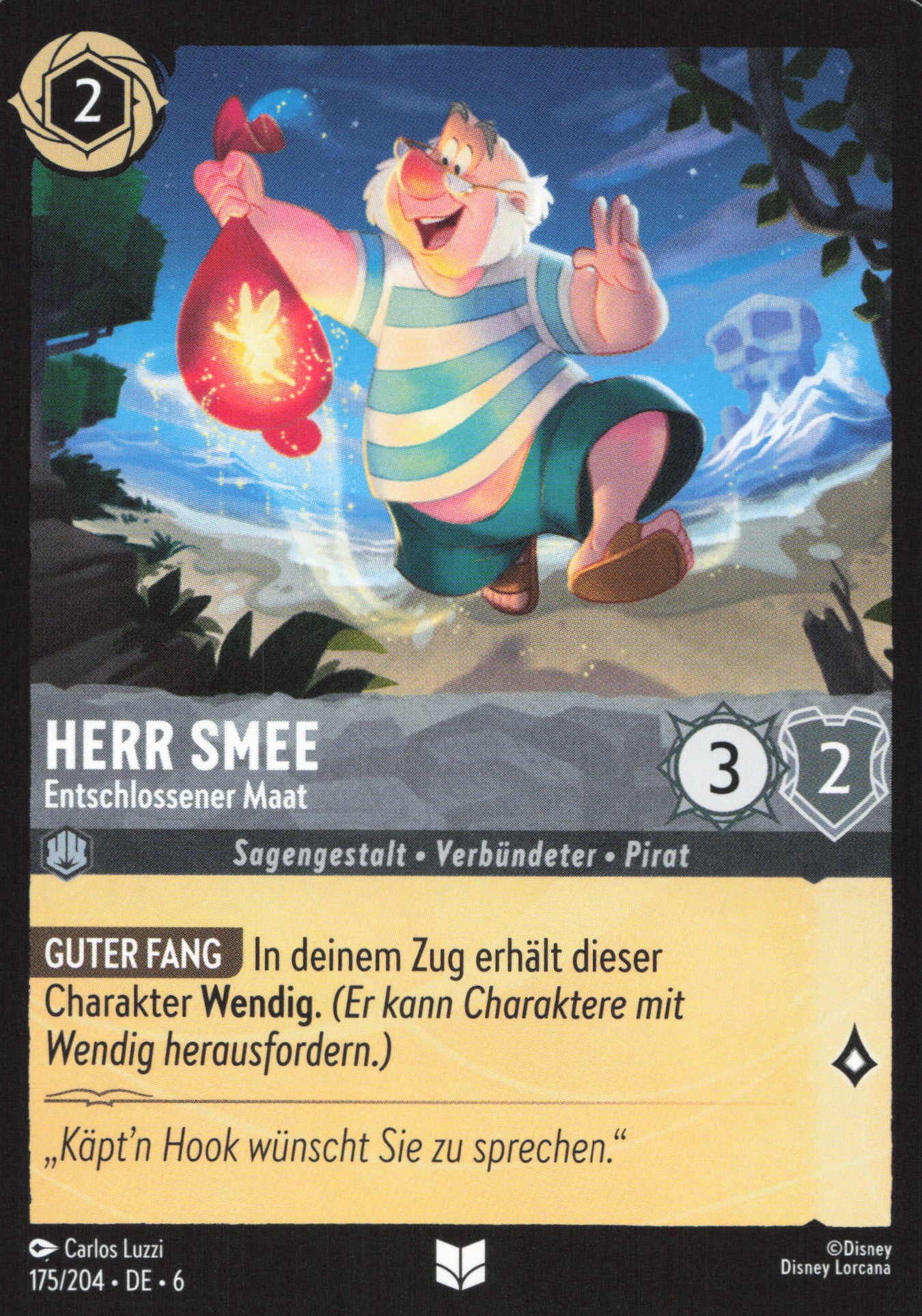 Alle Herr Smee Charakterkarten in Disney Lorcana