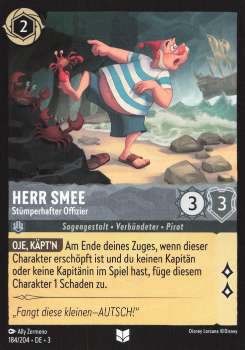 Herr Smee - Stümperhafter Offizier 3INK-184 Uncommon Deutsch