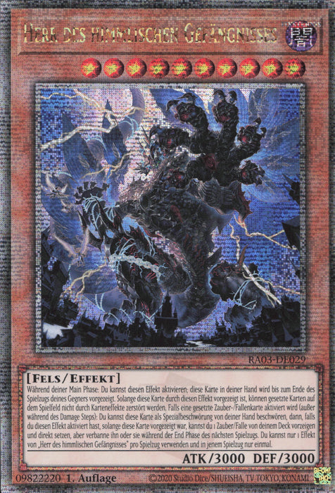 Herr des himmlischen Gefängnisses (V.5) RA03-DE029 Quarter Century Secret Rare Deutsch