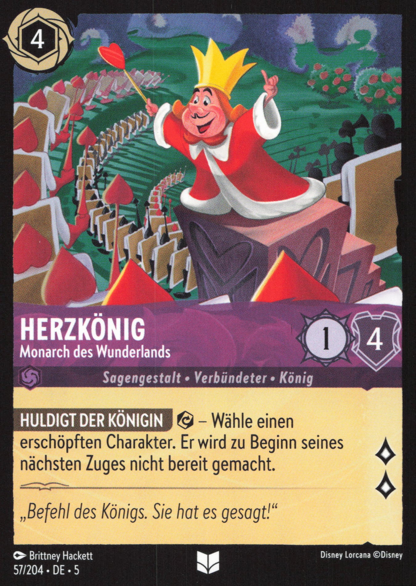 Alle Herzkönig Charakterkarten in Disney Lorcana