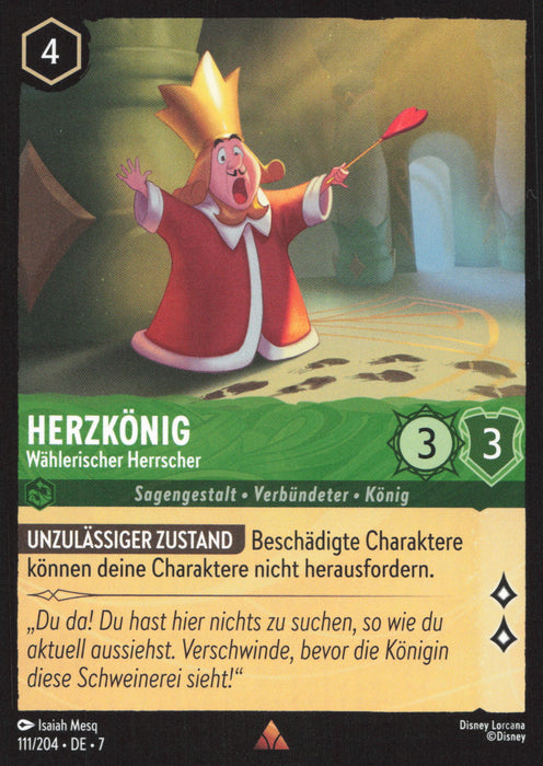 Herzkönig - Wählerischer Herrscher 7ARI-111 Rare Deutsch