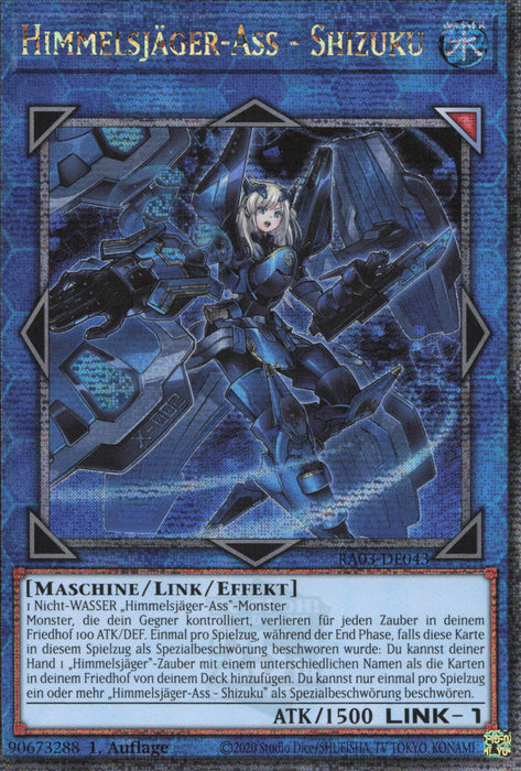 Himmelsjäger-Ass - Shizuku (V.5) RA03-DE043 Quarter Century Secret Rare Deutsch