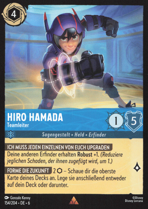 Hiro Hamada - Teamleiter 6AZS-154 Rare Deutsch