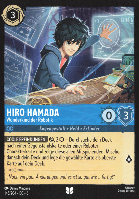 Hiro Hamada - Wunderkind der Robotik 6AZS-145 Uncommon Deutsch