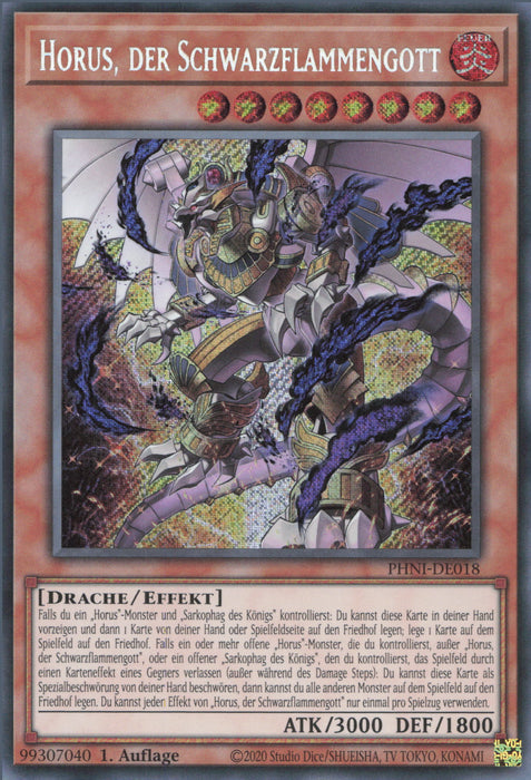Horus, der Schwarzflammengott (V.1) PHNI-DE018 Secret Rare