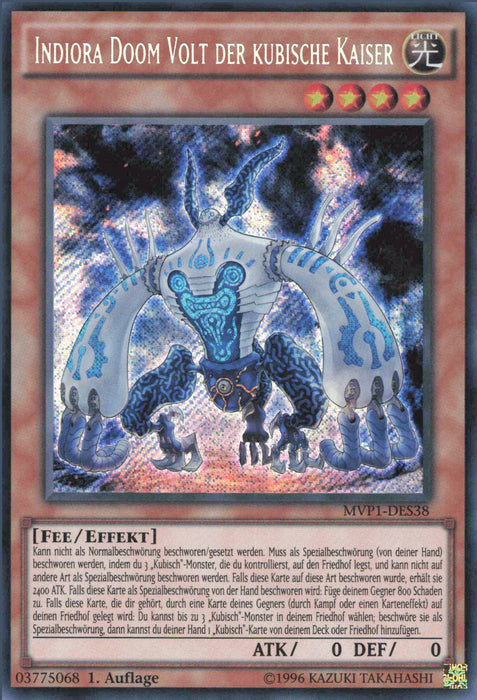 Indiora Doom Volt der kubische Kaiser (V.3) MVP1-DES38 Secret Rare Deutsch