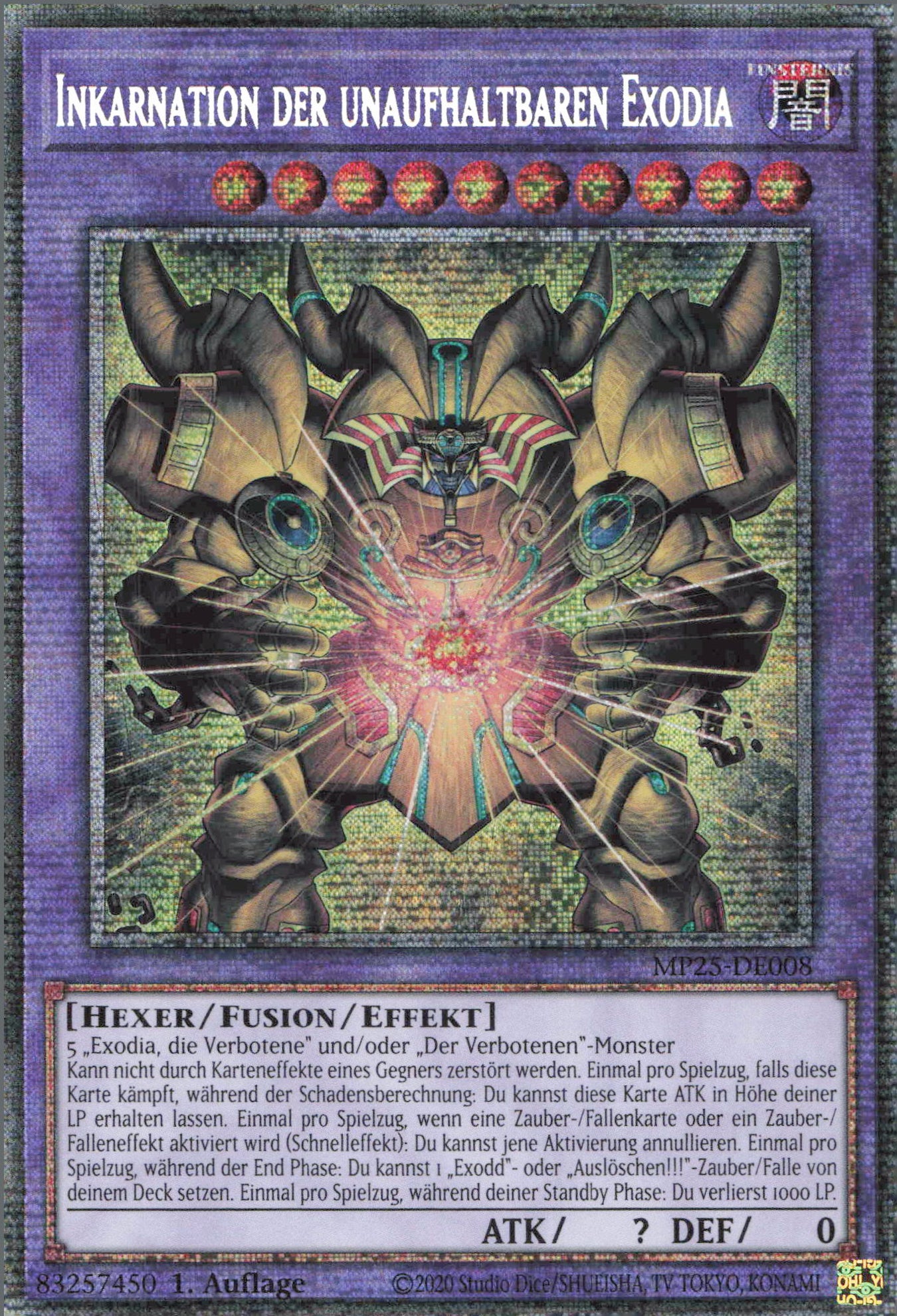 Yu-Gi-Oh! Inkarnation der unaufhaltbaren Exodia