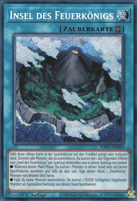 Insel des Feuerkönigs (V.3) RA03-DE059 Secret Rare Deutsch