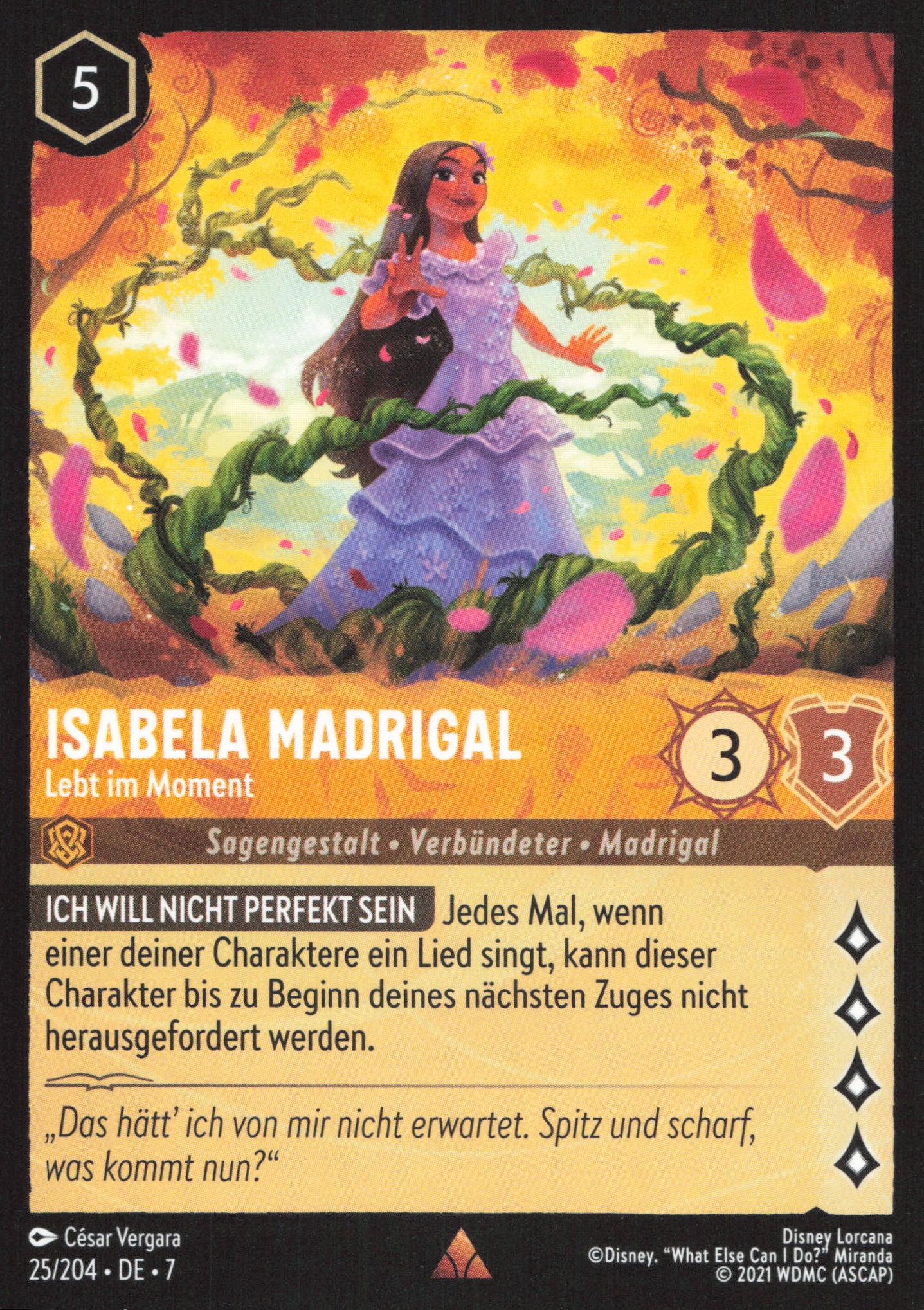 Lorcana Isabela Madrigal - Lebt im Moment 7ARI-025 Rare Deutsch kaufen ...