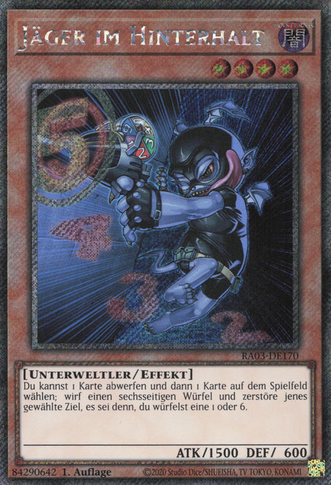 Jäger im Hinterhalt (V.1) RA03-DE170 Platinum Secret Rare Deutsch