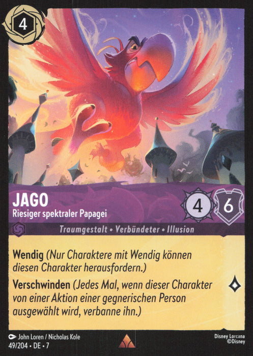 Jago - Riesiger spektraler Papagei 7ARI-049 Rare Deutsch