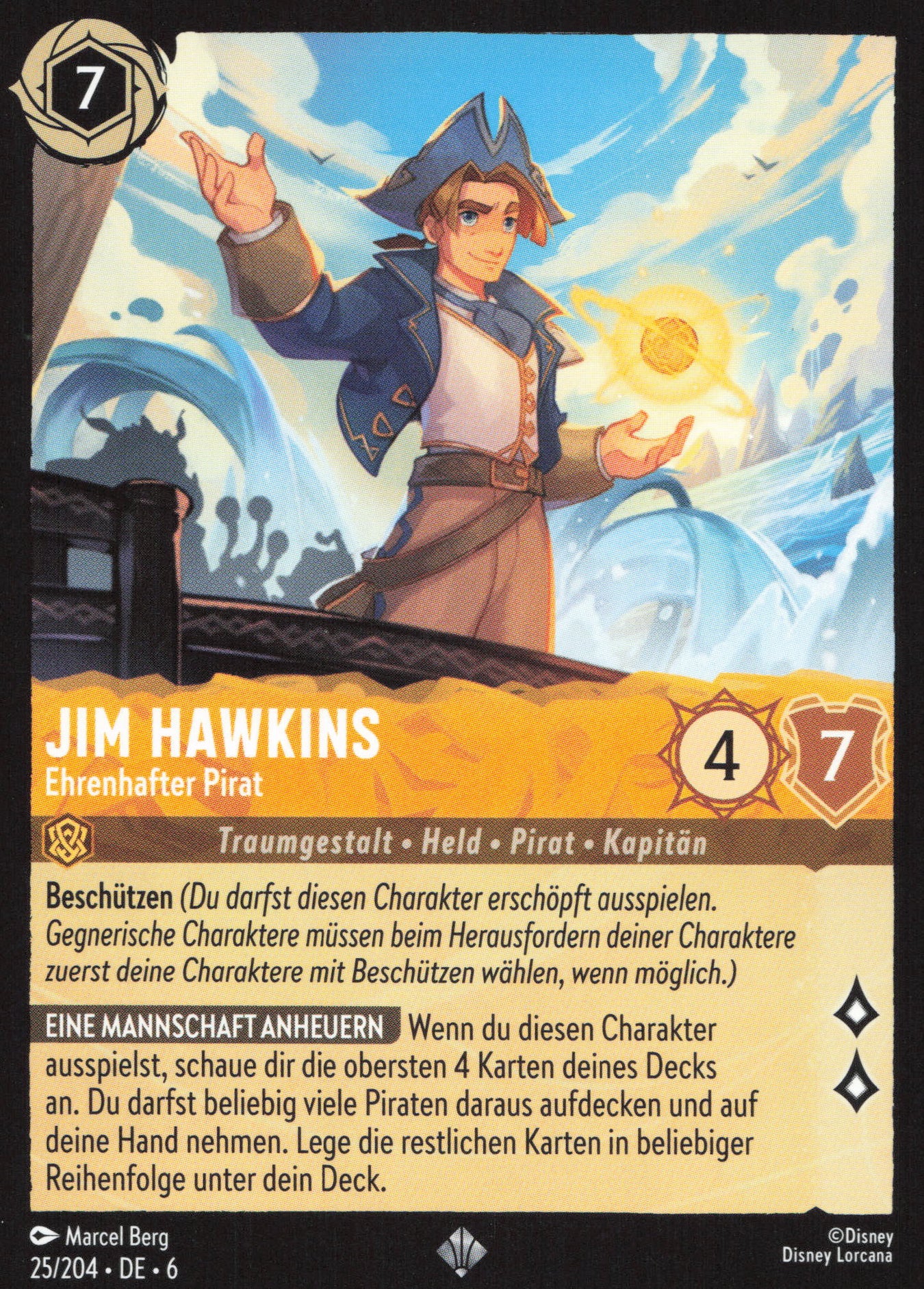 Alle Jim Hawkins Charakterkarten in Disney Lorcana