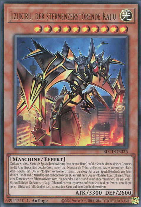 Jizukiru, der sternenzerstörende Kaiju (V.1) BLC1-DE036 Ultra Rare Deutsch