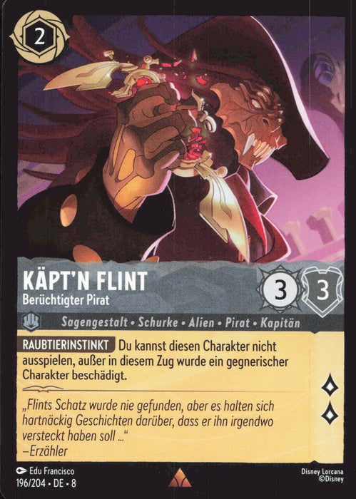 Käpt'n Flint - Berüchtigter Pirat 8JAF-196 Rare Deutsch